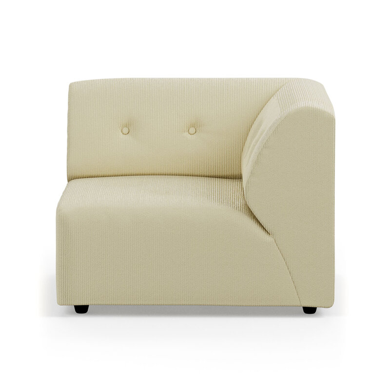 HKLIVING-collectie Vint couch element right corduroy rib hay