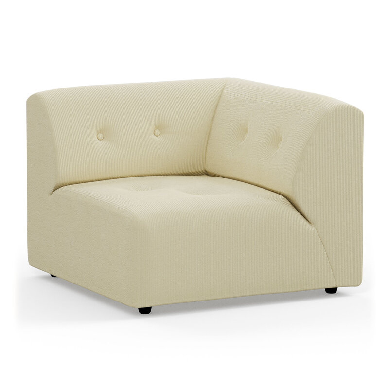 HKLIVING-collectie Vint couch element right corduroy rib hay