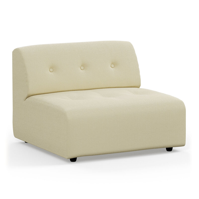 HKLIVING-collectie Vint bank element midden corduroy rib hay