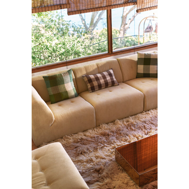 HKLIVING-collectie Vint bank element midden corduroy rib hay