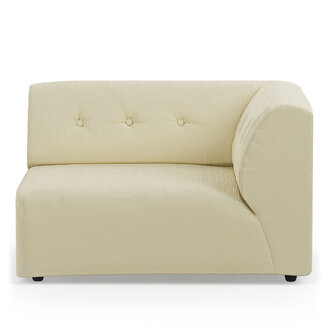 HKLIVING Vint couch element right 15-seat corduroy rib hay