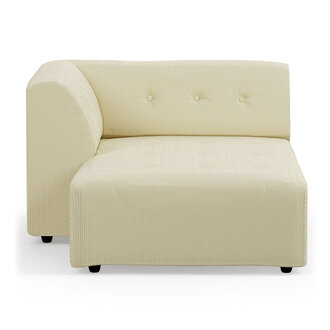 HKLIVING Vint couch element left divan corduroy rib hay