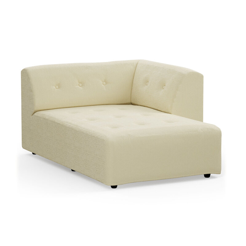HKLIVING-collectie Vint couch element right divan corduroy rib hay