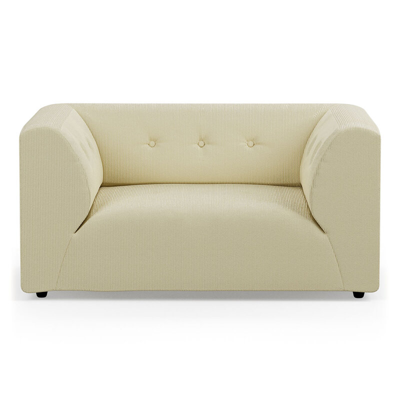 HKLIVING-collectie Vint couch element loveseat corduroy rib hay