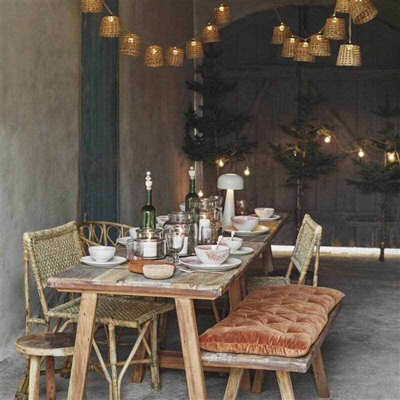 Madam Stoltz-collectie Wire lights w/ bamboo shades Natural