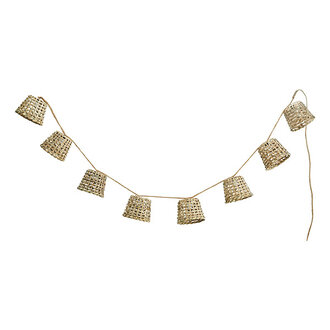 Madam Stoltz Wire lights w/ bamboo shades Natural