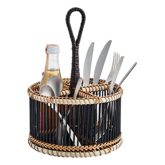 Madam Stoltz Bamboo cutlery holder