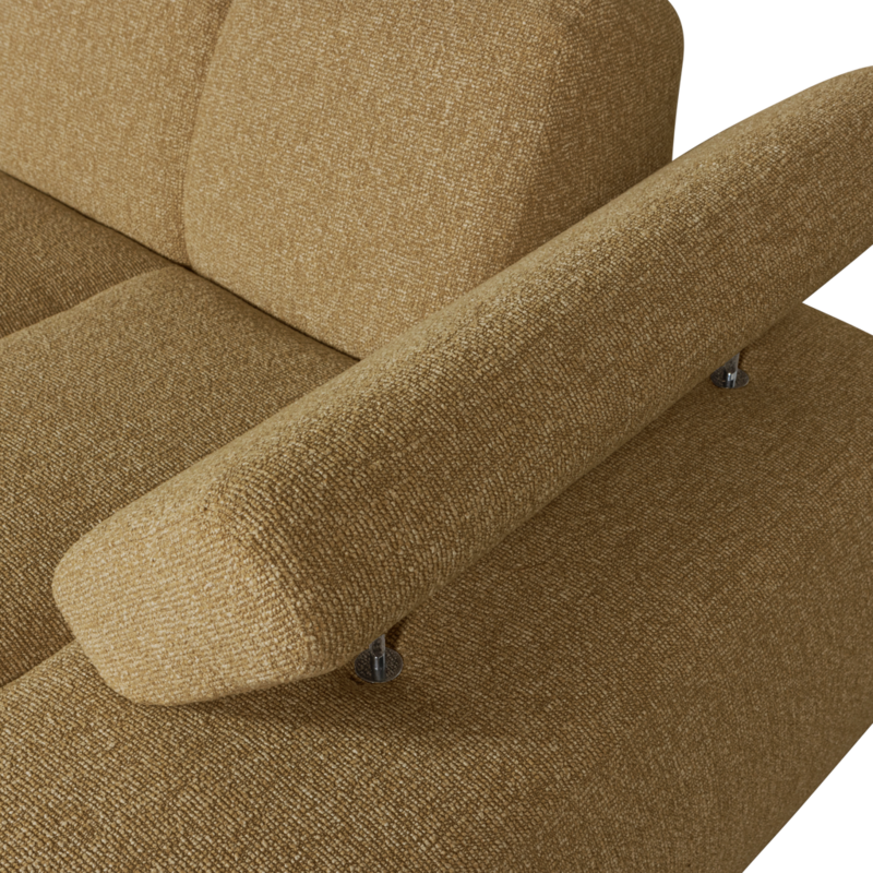 WOOOD-collectie Mojo Chaise Longue Element Rechts Boucle Geel/Bruin Melange