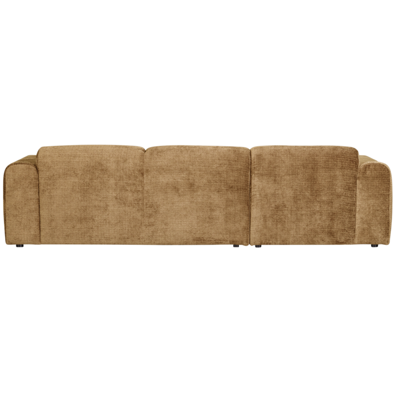 WOOOD-collectie Cloud Chaise Longue Links Geweven Chenille Honing Geel