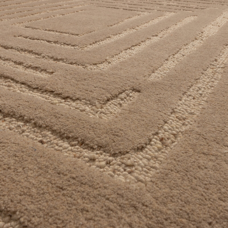 WOOOD-collectie Alicia Vloerkleed Wol Zand 170X240cm
