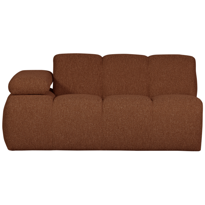 WOOOD-collectie Mojo 1,5-Zits Met Arm Links Boucle Roest Bruin Melange