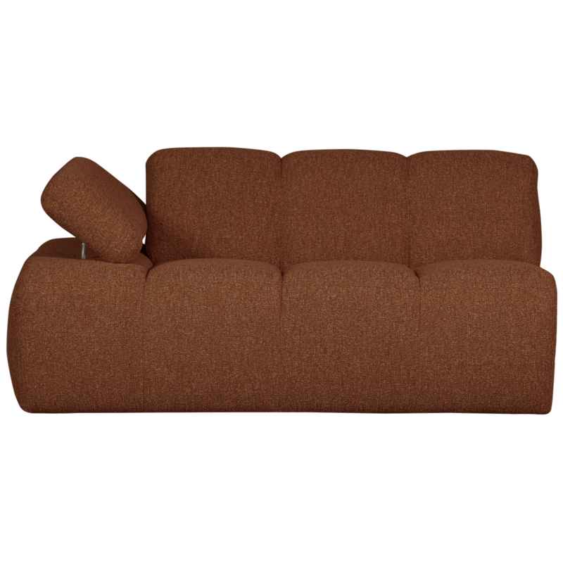 WOOOD-collectie Mojo 1,5-Zits Met Arm Links Boucle Roest Bruin Melange