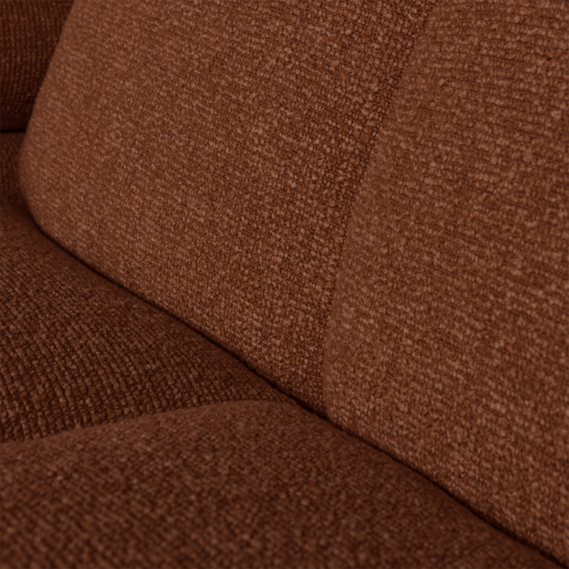 WOOOD-collectie Mojo 1,5-Zits Met Arm Links Boucle Roest Bruin Melange