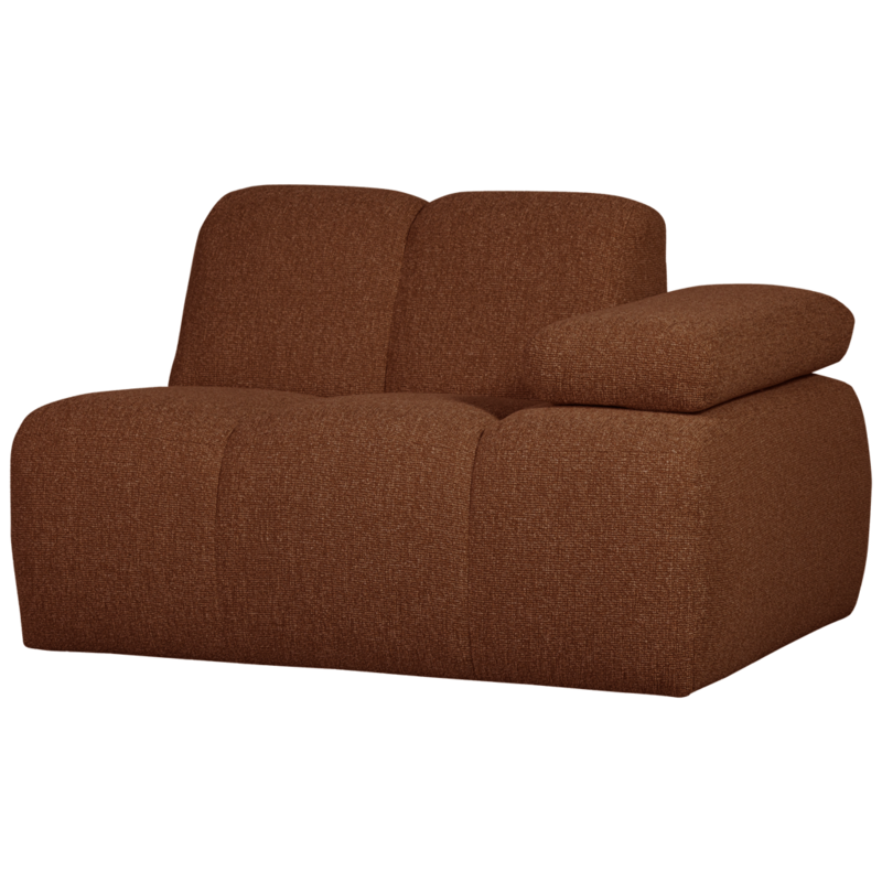 WOOOD-collectie Mojo 1-Zits Met Arm Rechts Boucle Roest Bruin Melange