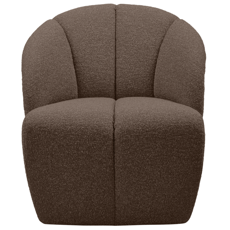 WOOOD-collectie Mojo Draaifauteuil Boucle Bruin Melange