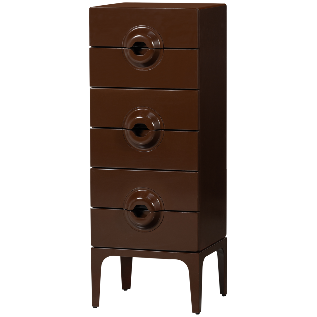 WOOOD-collectie Merge Ladekast 6 Lades Hout Bruin/Rood