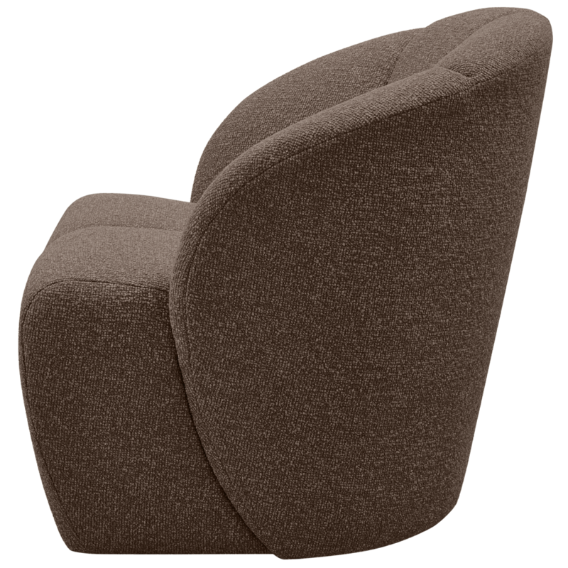 WOOOD-collectie Mojo Draaifauteuil Boucle Bruin Melange