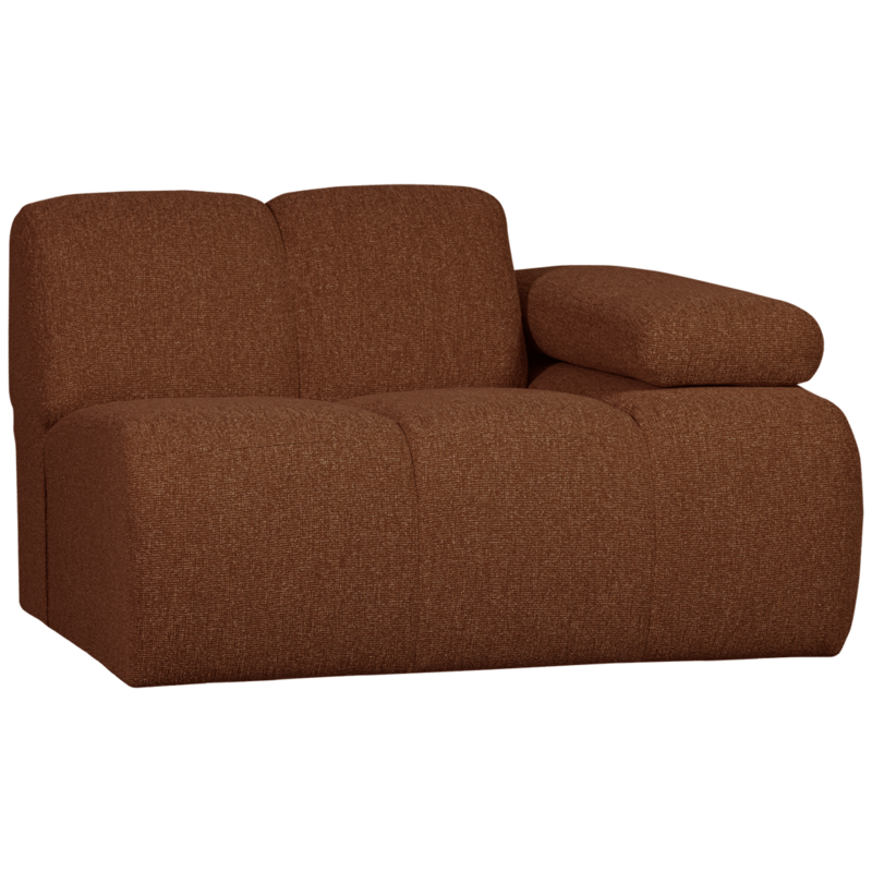 WOOOD-collectie Mojo 1-Zits Met Arm Rechts Boucle Roest Bruin Melange