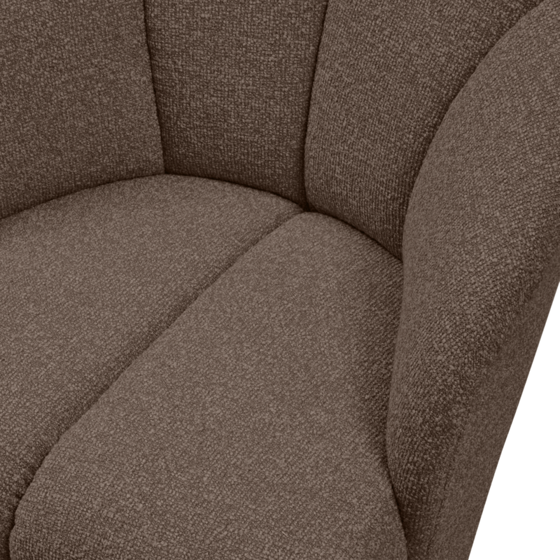 WOOOD-collectie Mojo Draaifauteuil Boucle Bruin Melange