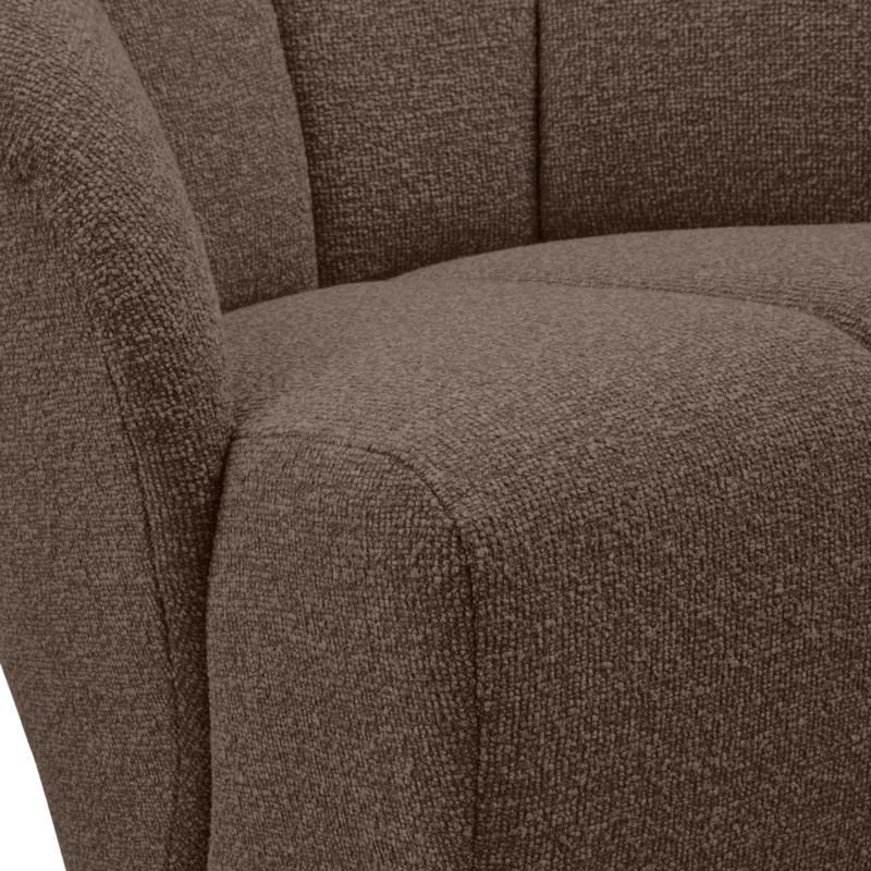 WOOOD-collectie Mojo Draaifauteuil Boucle Bruin Melange