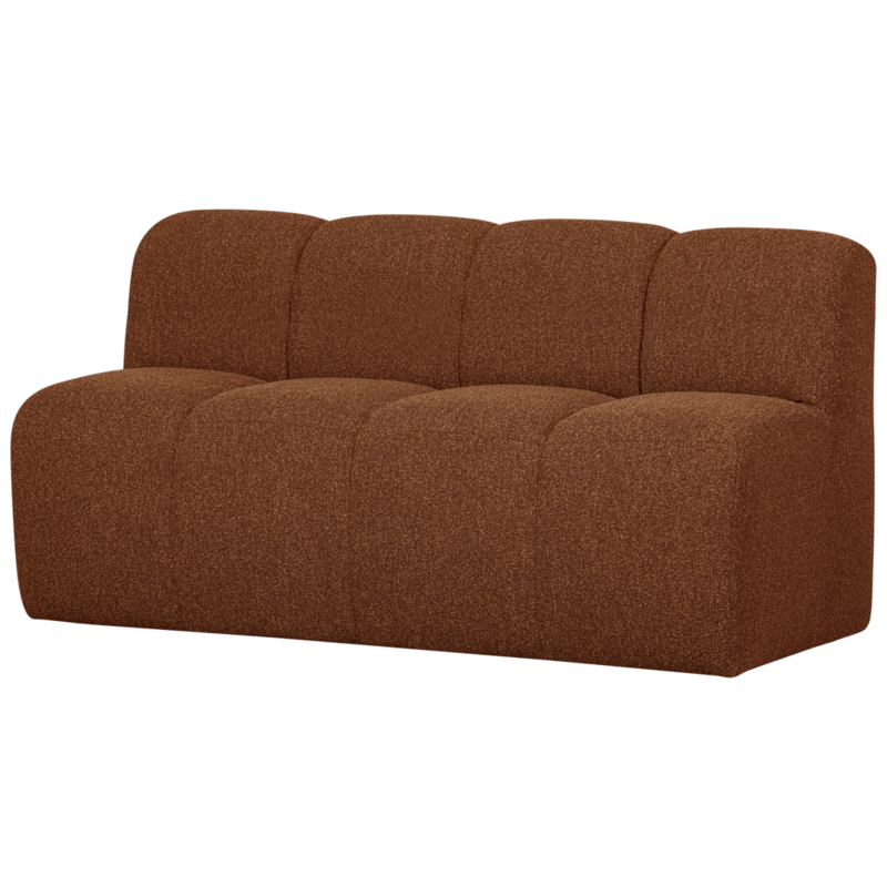 WOOOD-collectie Mojo Bankje 160Cm Met Rugleuning Boucle Roest Bruin Melange