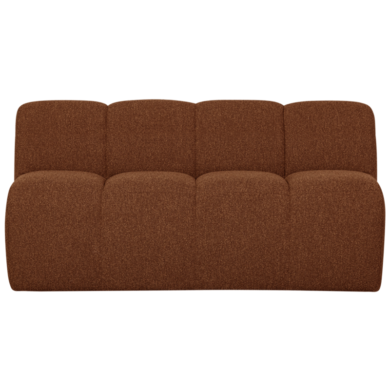 WOOOD-collectie Mojo Bankje 160Cm Met Rugleuning Boucle Roest Bruin Melange