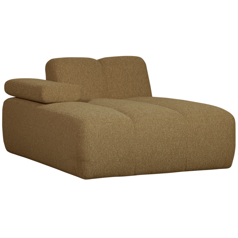 WOOOD-collectie Mojo Chaise Longue Element Links Boucle Geel/Bruin Melange
