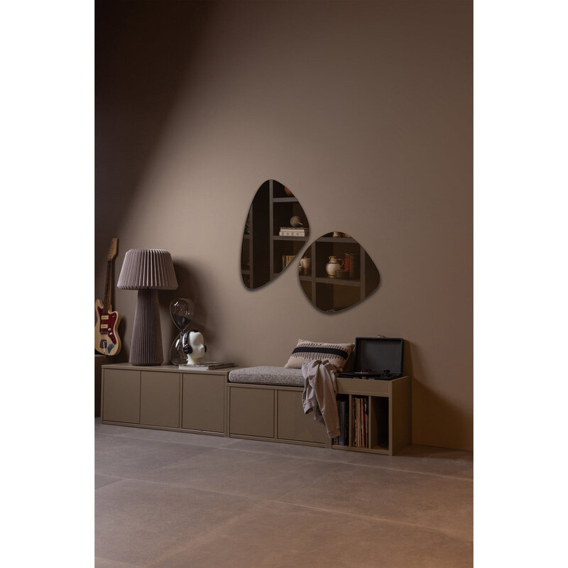 WOOOD-collectie Turner Platenkast Grenen Mud [Fsc]