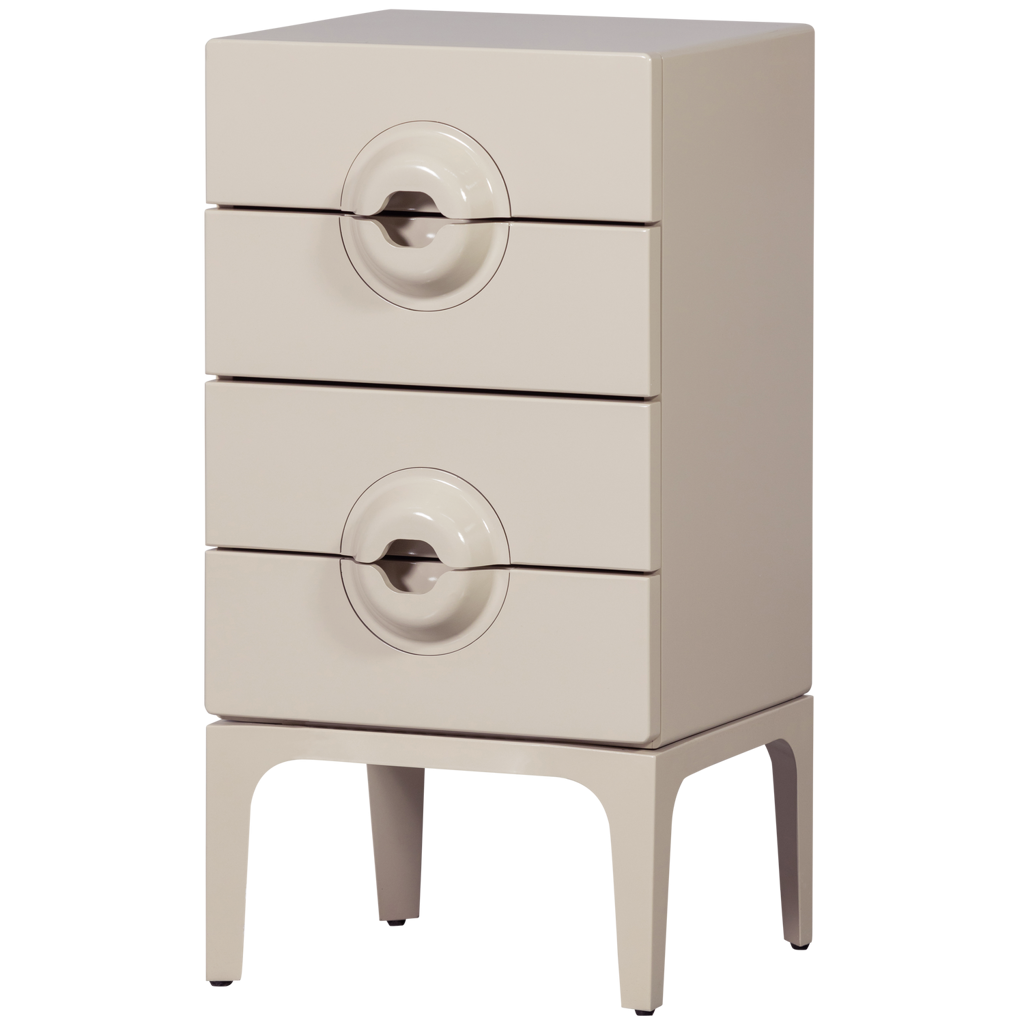 WOOOD-collectie Merge Ladekast 4 Lades Hout Greige