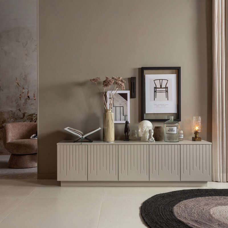 WOOOD-collectie Pencil Tv Meubel Grenen Mist [Fsc]