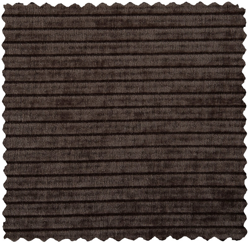 WOOOD-collectie Mojo Chaise Longue Element Links Geweven Ribstof Bruin