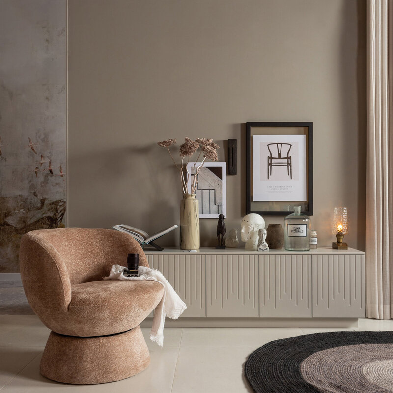WOOOD-collectie Shuffle Draaifauteuil Naturel