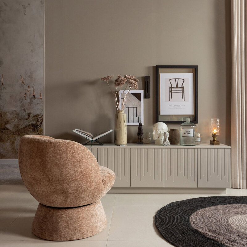 WOOOD-collectie Shuffle Draaifauteuil Naturel