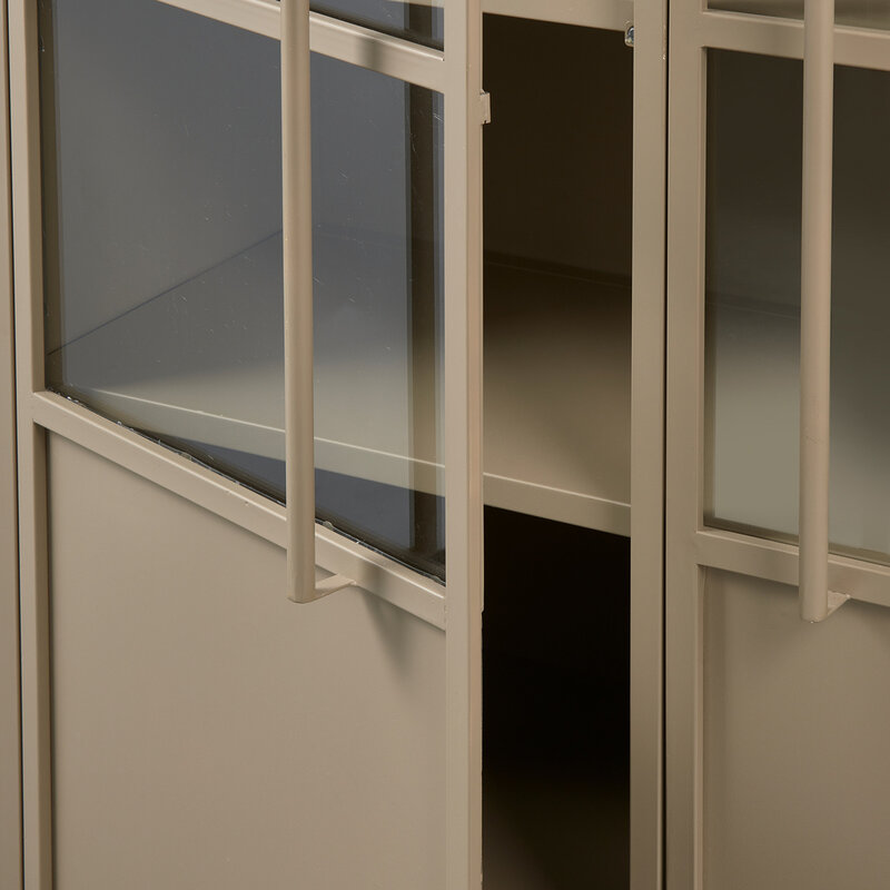 WOOOD-collectie Exhibit Vitrinekast Metaal Khaki
