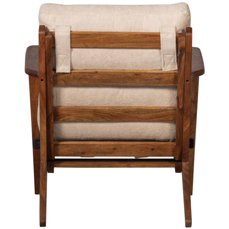 WOOOD-collectie Houston Fauteuil Bouclã‰/Hout Naturel