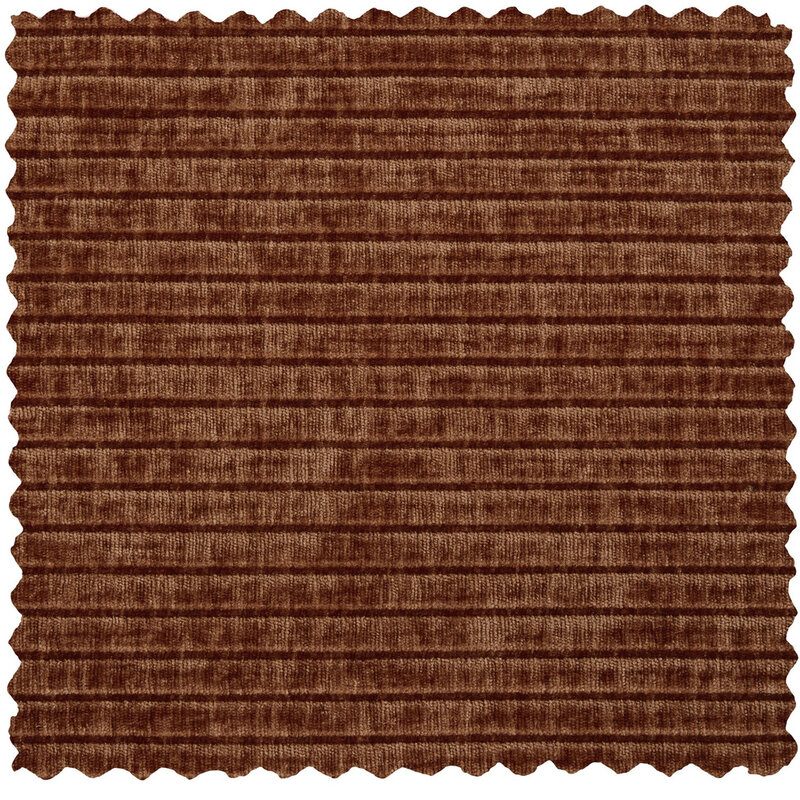 WOOOD-collectie Mojo 2-Zits Met Arm Links Geweven Ribstof Roest Bruin
