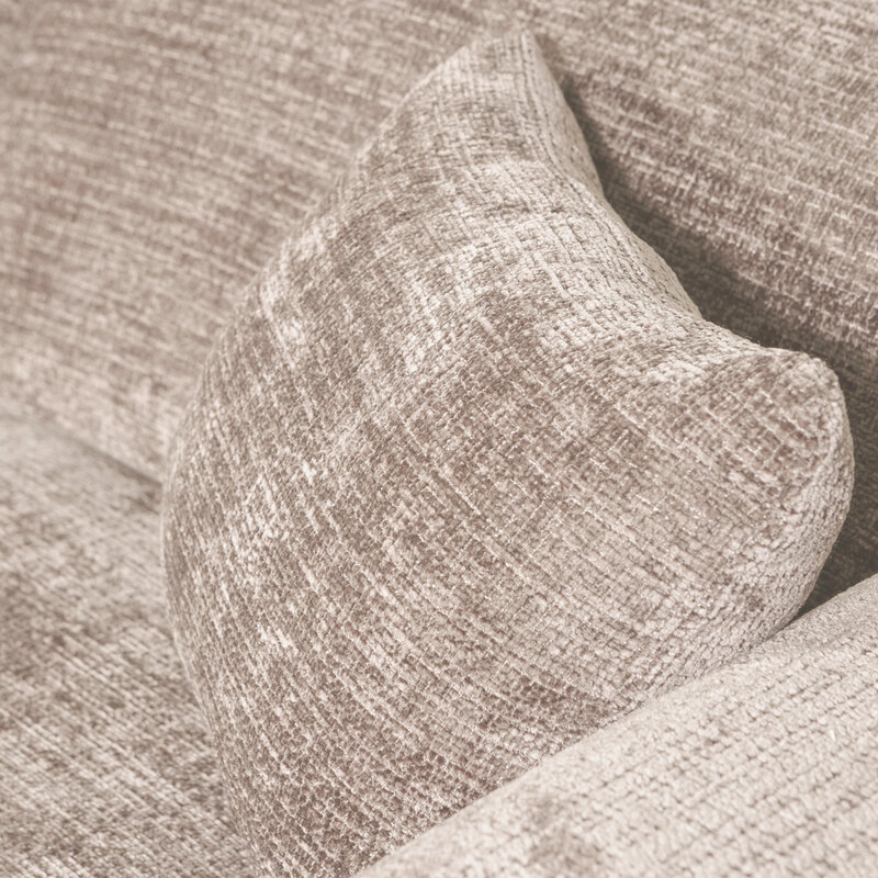WOOOD-collectie Cloud Chaise Longue Links Geweven Chenille Naturel