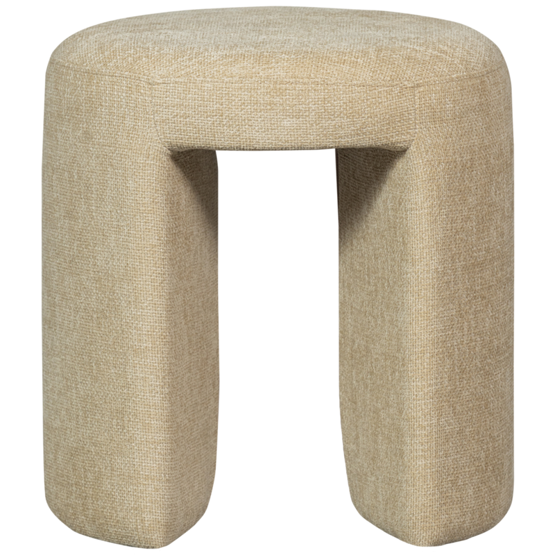 WOOOD-collectie Charlie Gestoffeerde Kruk Naturel