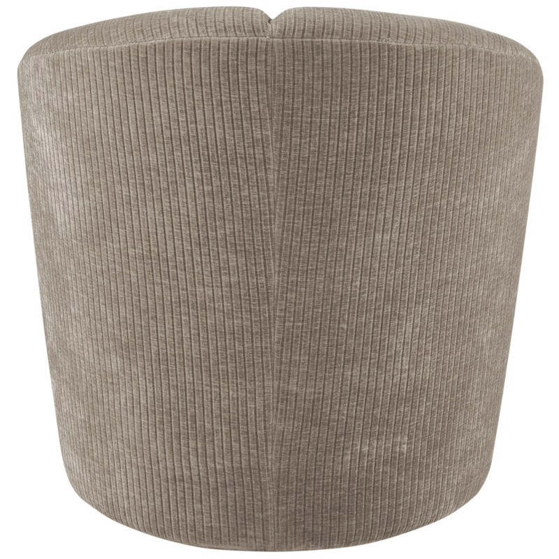 WOOOD-collectie Mojo Draaifauteuil Geweven Ribstof Donker Zand