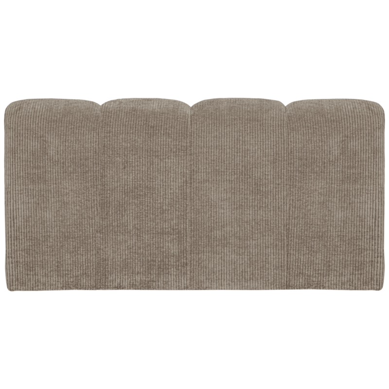 WOOOD-collectie Mojo Eetbankje 164Cm Met Rugleuning Geweven Ribstof Donker Zand