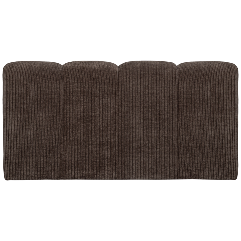 WOOOD-collectie Mojo Bankje 160Cm Met Rugleuning Geweven Ribstof Bruin