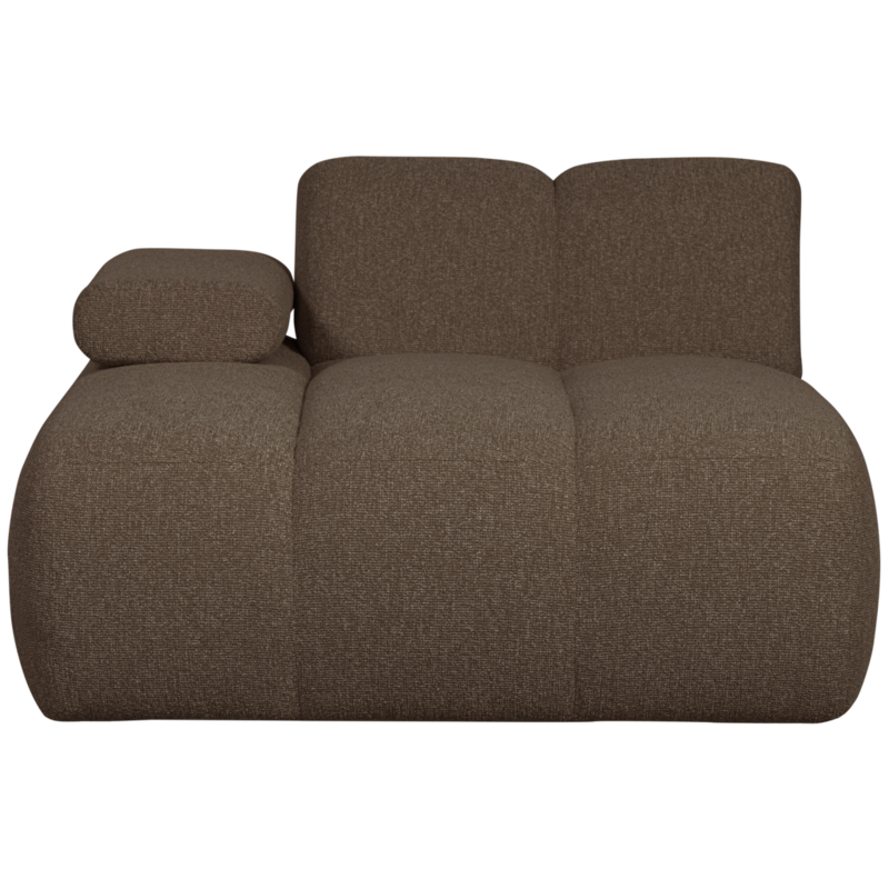 WOOOD-collectie Mojo Chaise Longue Element Links Boucle Bruin Melange