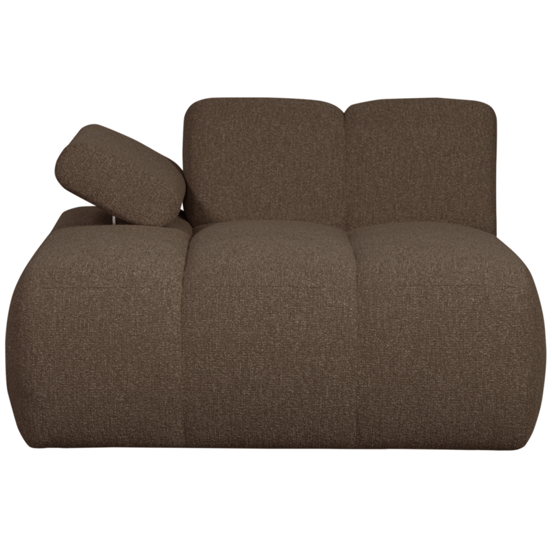 WOOOD-collectie Mojo Chaise Longue Element Links Boucle Bruin Melange