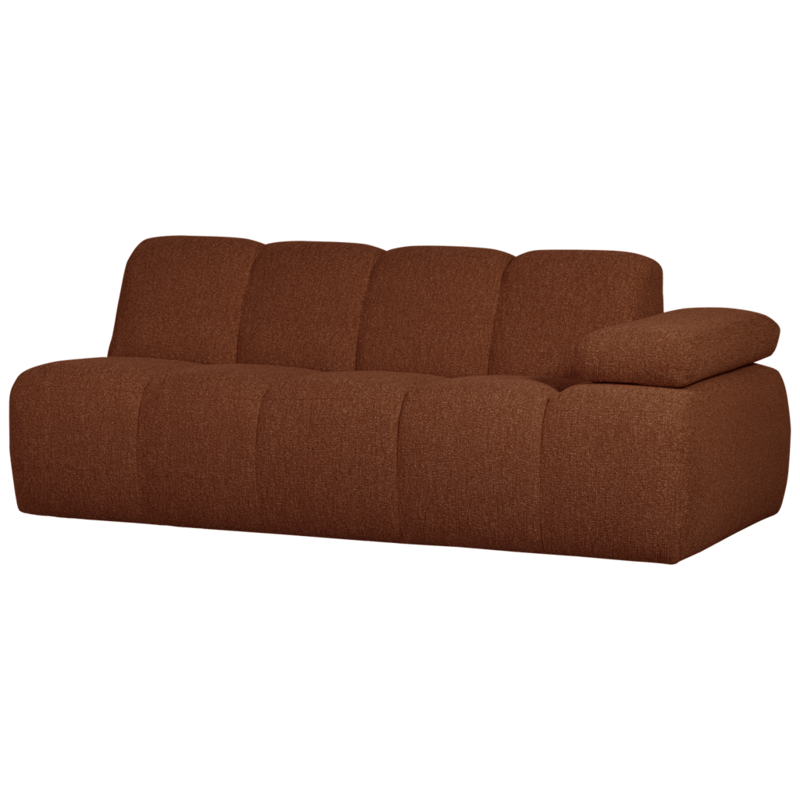 WOOOD-collectie Mojo 2-Zits Met Arm Rechts Boucle Roest Bruin Melange