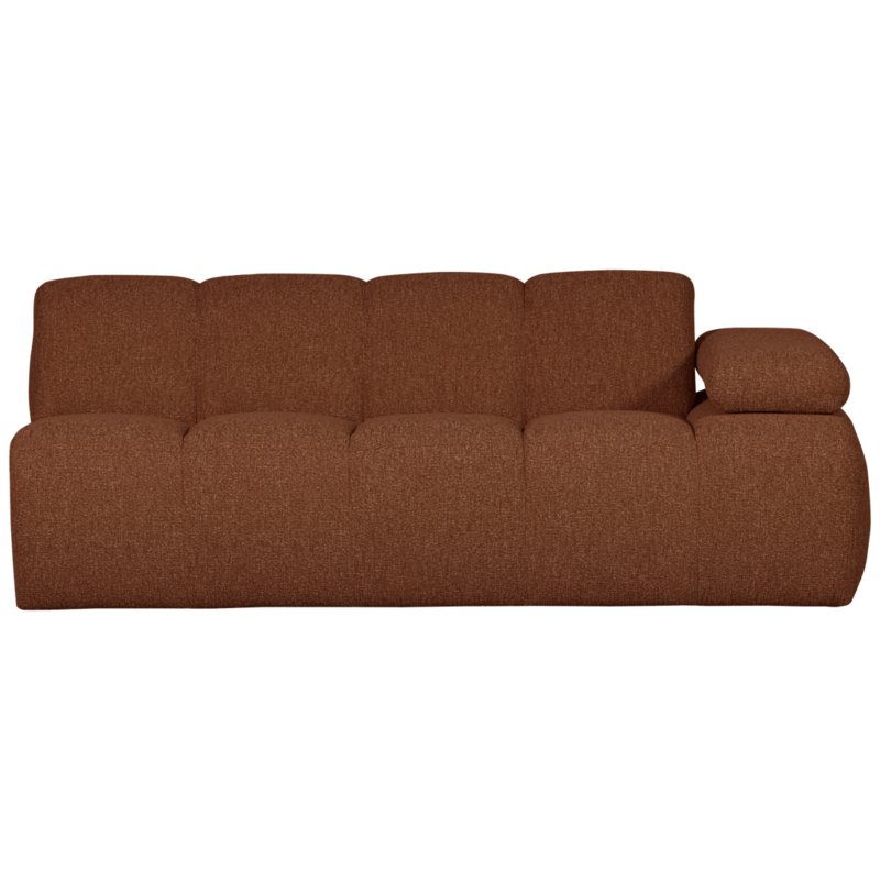 WOOOD-collectie Mojo 2-Zits Met Arm Rechts Boucle Roest Bruin Melange
