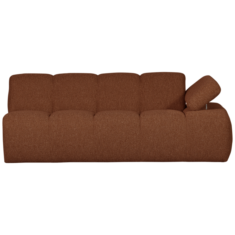 WOOOD-collectie Mojo 2-Zits Met Arm Rechts Boucle Roest Bruin Melange