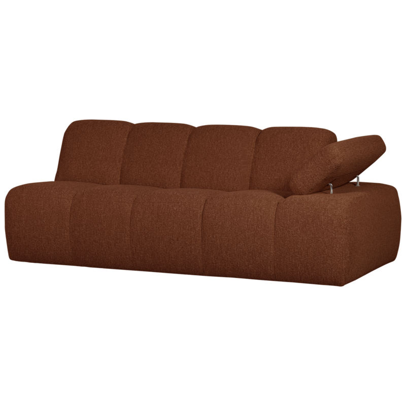 WOOOD-collectie Mojo 2-Zits Met Arm Rechts Boucle Roest Bruin Melange