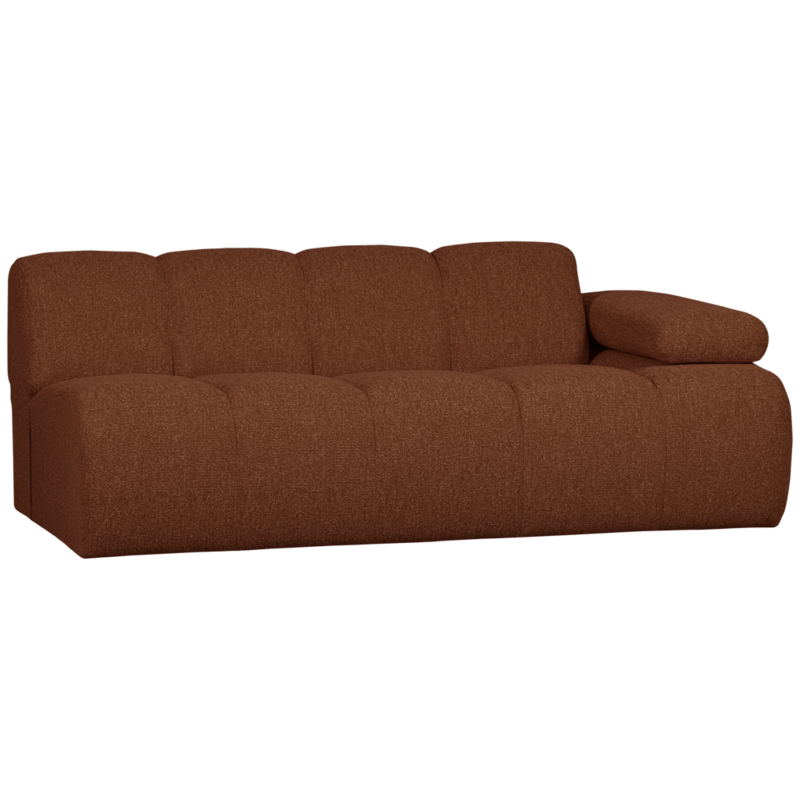 WOOOD-collectie Mojo 2-Zits Met Arm Rechts Boucle Roest Bruin Melange