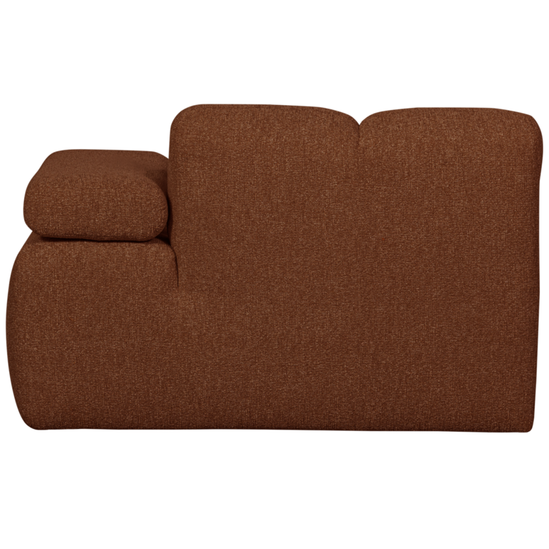 WOOOD-collectie Mojo Chaise Longue Element Rechts Boucle Roest Bruin Melange