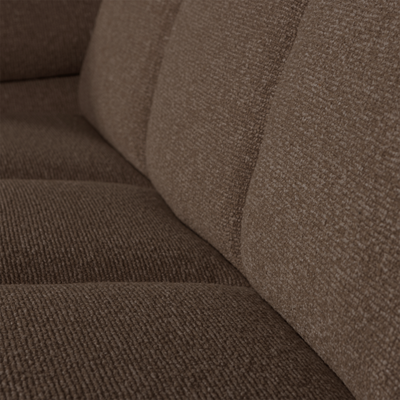 WOOOD-collectie Mojo 2-Zits Met Arm Links Boucle Bruin Melange